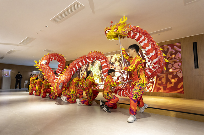 启动仪式上的舞龙表演。孟德龙 摄.JPG