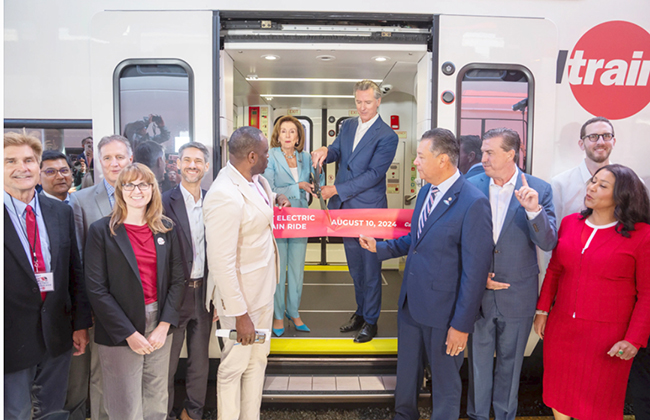 Governor Newsom and new High-Speed Rail CEO celebrate Caltrain’s electrification as key part of high-speed rail plan.jpg
